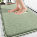 OLANLY Thick Memory Foam Bathroom Rug 34x21, Absorbent Bath Mat, Sage Green by OLANLY
