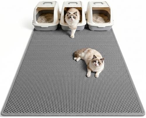 Pieviev Cat Litter Box Mat, Double-Layer Urineproof Design by Pieviev