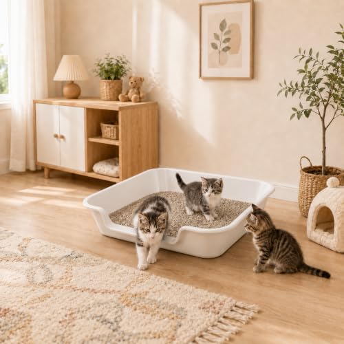 Extra Large Low Entry ABS Cat Litter Box, 2 Pack - Image 5