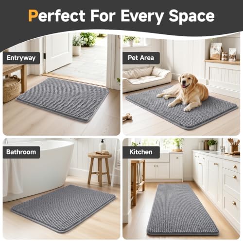Ophanie Dark Grey Door Mat Runner 60x24, Muddy Mats - Image 7