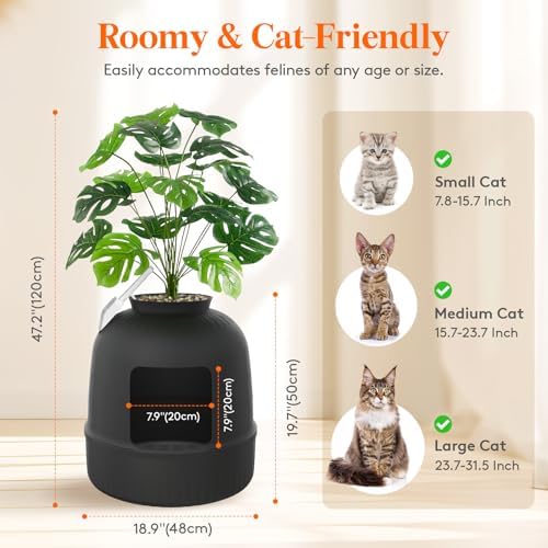 Lifewit Hidden Plant Cat Litter Box - Image 4