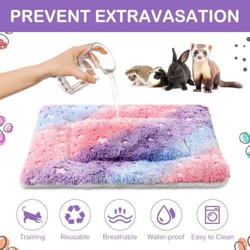 Haull 4 Pcs Waterproof Guinea Pig Bedding Mat, Colorful Star, 13 x 10 - Image 5