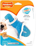 Nylabone Puppy Chew Dental Dinosaur Dog Chew Toy, Chicken Flavor by Nylabone