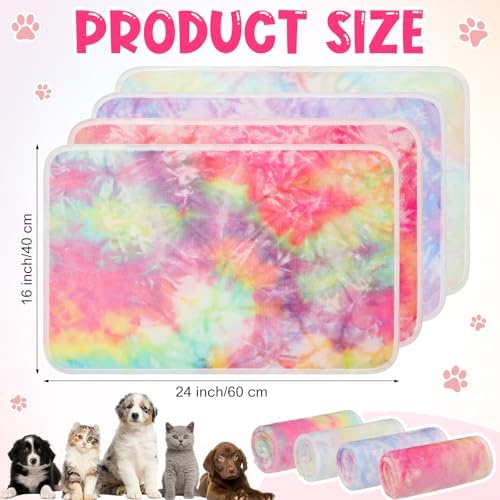 Tatuo 4 Pack Fleece Dog Blanket - Image 2