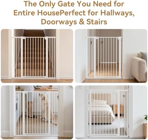 43 inch Tall Safety Dog Gate Adjustable 29.7-45.2 inch Extra-Wide Metal Pet - Image 6