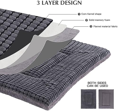 BVAGSS Reversible Dog Crate Pad, Memory Foam Pet Bed Mat, Soft Warm Machine - Image 3