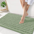 Smiry Bathroom Rugs 32X20, Extra Soft Rubber Backing Chenille Bath Mats by Smiry