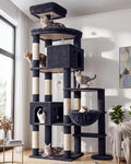 Globlazer Giant Cat Tree for Indoor Large Cats, Dark Grey by Globlazer