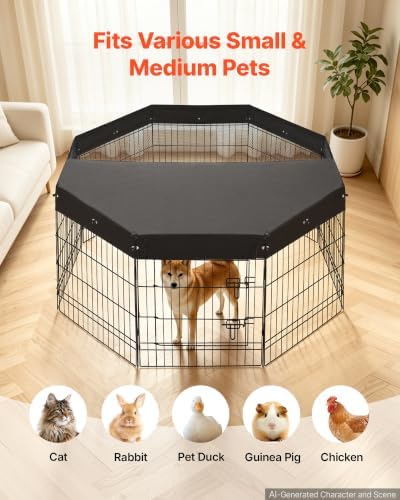 VEVOR Dog Playpen 30 Inch 8 Panels Foldable Exercise Pen - Image 4