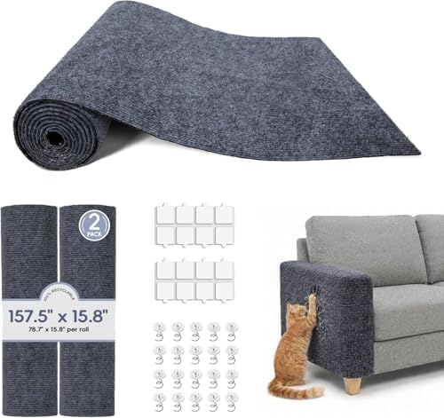 157.5" x 15.8" Cat Scratch Furniture Protector, Self-Adhesive Couch Protector by BOLIAN