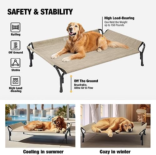 Veehoo Cooling Elevated Dog Bed, Raised Dog Cot - Image 6