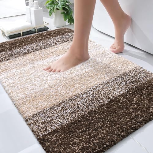 OLANLY Small Bathroom Rugs 35x16, Extra Soft Absorbent Microfiber Bath Rugs by OLANLY