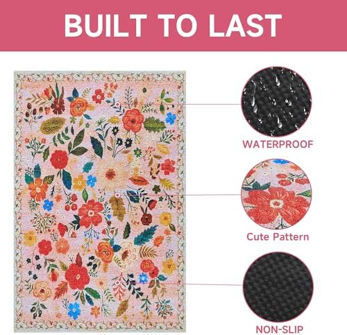 Cat Litter Mat, Upgrade Non-Slip Kitty Litter mat, Traps 100% Litter, Soft on - Image 4