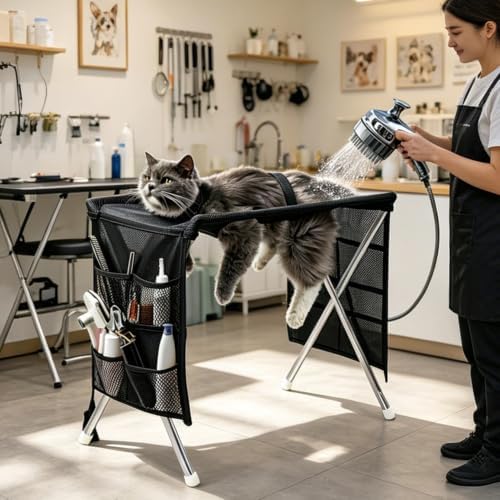 Pet Grooming Hammock, Foldable Detachable Breathable Stretchy Fabric Pet - Image 6