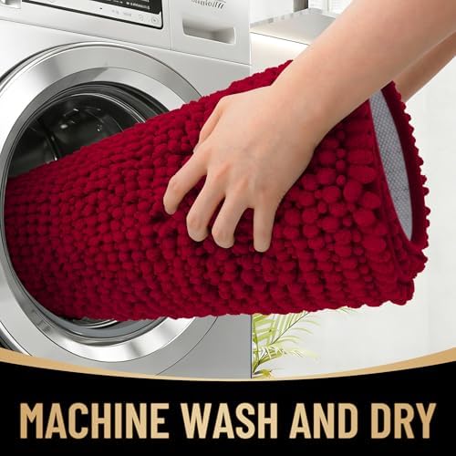 OLANLY Thick Chenille Bathroom Rugs 30x20, Soft Absorbent Bath Mat - Image 4