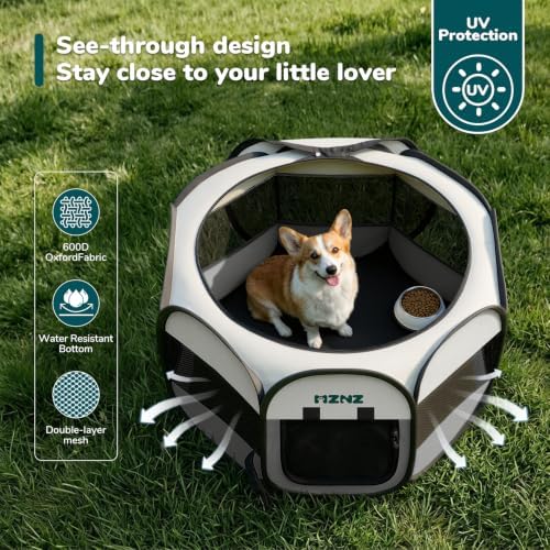 Pet Puppy Dog Cat Playpen, Large Dog Tent Crates Cage Indoor/Outdoor, Portable - Image 6