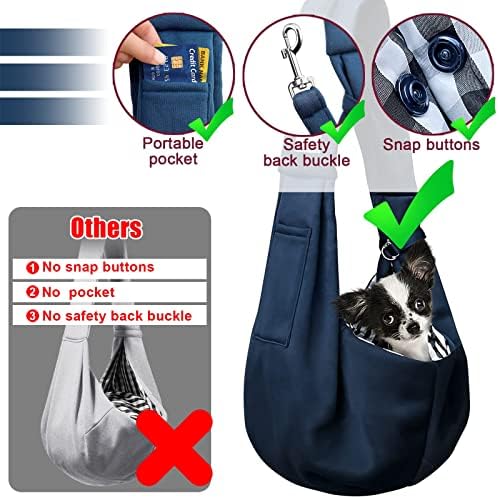 Pet Dog Sling Carrier for 3-10 lbs pet, Dog Purse Pouch, Dog Satchel, - Image 2