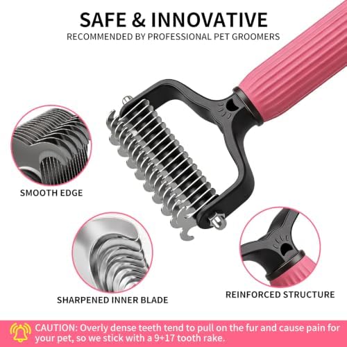 Pet Deshedding Brush & Dematting Comb Set - Image 3