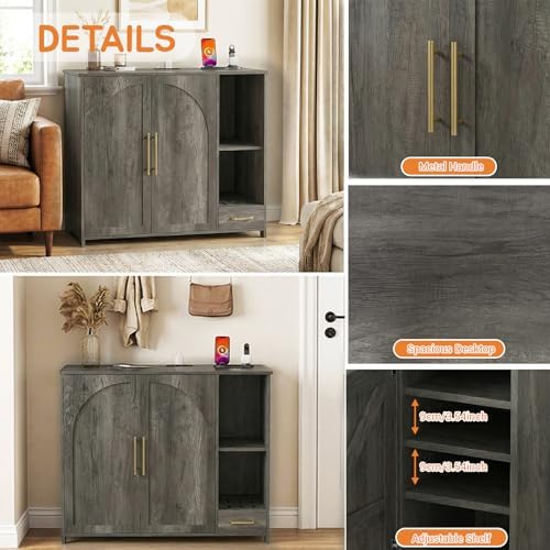 Hidden Cat Litter Box Enclosure Furniture – Large Dog-Proof Litter Box Cabinet - Image 6