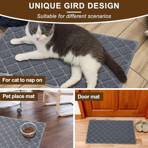 Cat Litter Box Mat, 23 x 14 In, Trapping Mat Premium Durable PVC Pad - Image 7