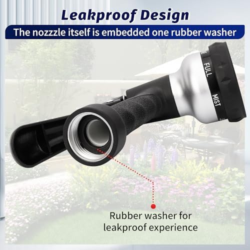 AUTOMAN-Garden-Hose-Nozzle, 2 Pack ABS Water Spray Nozzle, 7 Adjustable - Image 5