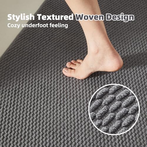 TYUU Bathroom Runner Rug, Long Bath Mat Washable Thin Quick Dry Low Pile - Image 3