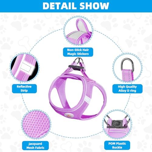 Hipubby Dog Harness and Leash Set, No Pull Soft Mesh Puppy Harness - Image 2