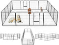 NEWBULIG Dog Playpen 16 Panels 32 Inch Indoor Outdoor Metal Dog Fence Pen by NEWBULIG