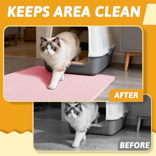 Pieviev Litter Box Mat, Double-Layer Urineproof Design - Image 5
