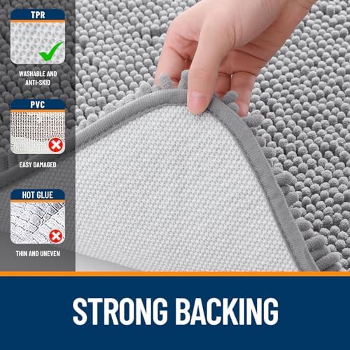 OLANLY Large Bathroom Rugs 44x32, Extra Soft Absorbent Chenille Bath Rugs - Image 6
