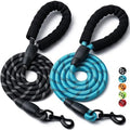 2 Pack Dog Leash, Heavy Duty Nylon Rope Pet Leashes by BOOMIBOO