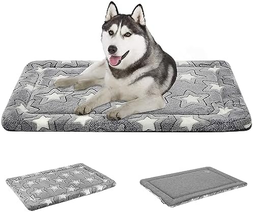 EMPSIGN Dog Crate Pad for 36"x24" Dog Crate, Star Pattern/Grey by EMPSIGN