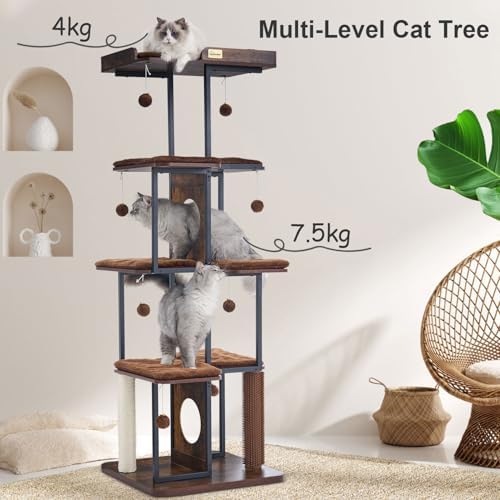 FourFurPets Large Cat Tree, 66.4" XXL Cat Tower - Image 4