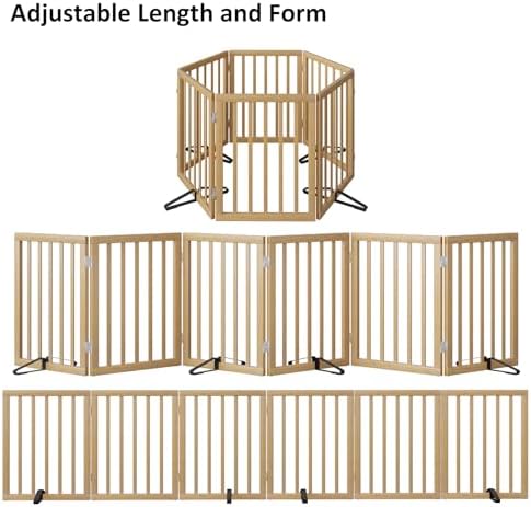 Extra Wide Dog Gates for Doorways, Bamboo Dog Gates for the House Stairs - Image 4