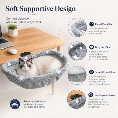 Cat Desk Bed, Adjustable Cat Desk Hammock, Cat Bed - Image 3
