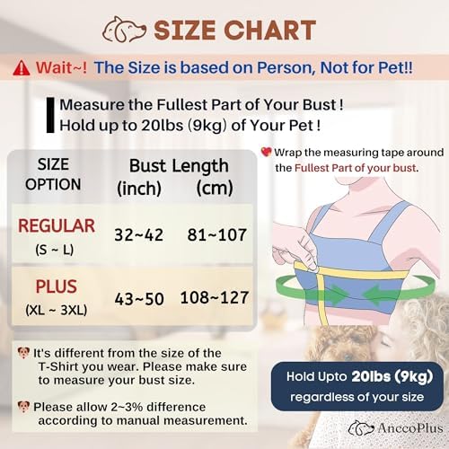 AnccoPlus Small Dog Sling Carrier, Hands-Free, Light Pink - Image 3