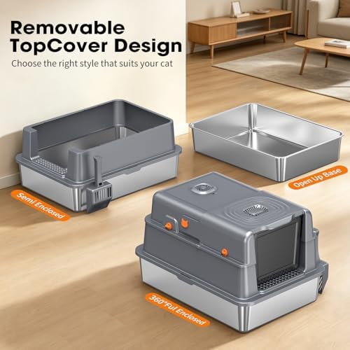 XXXL Stainless Steel Cat Litter Box - Image 6
