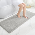 Disolla Gray Bathroom Rugs 24x48, Microfiber Non-Slip Plush Thick Bath Mat by Disolla