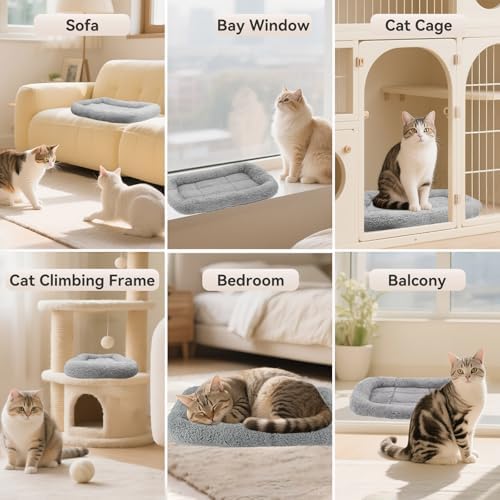 LESYPET Cat Bed for Indoor Cats, Cat Bed Curl Sleep Cushion - Image 6