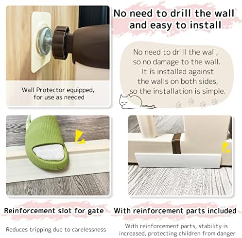 Lumizone 55.12" Extra Tall Pet Gate - Image 6