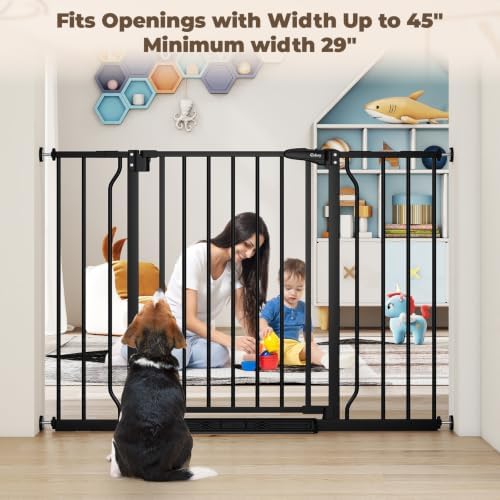 29"-45" Baby Gate for Stairs & Doorways, Auto Close Dog Gate Indoor - Image 6