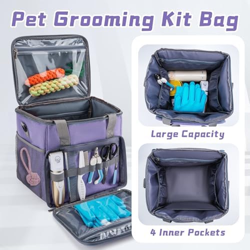 SMYV Pet Grooming Bag for Dog Grooming Supplies, Dog Tote Travel Bag for Pets - Image 3