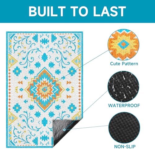 Cat Litter Mat, Traps 100% Litter, Non-Slip Kitty Litter Trapping mats - Image 4
