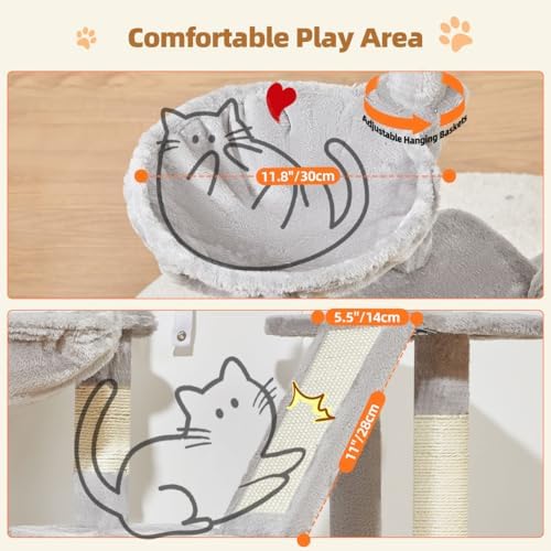 Taoqimiao Cat Tree, 38.5In Cat Tower - Image 5