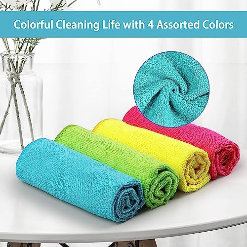 HOMEXCEL 100PK Microfiber Cleaning Cloth, Cleaning Rag - Image 4