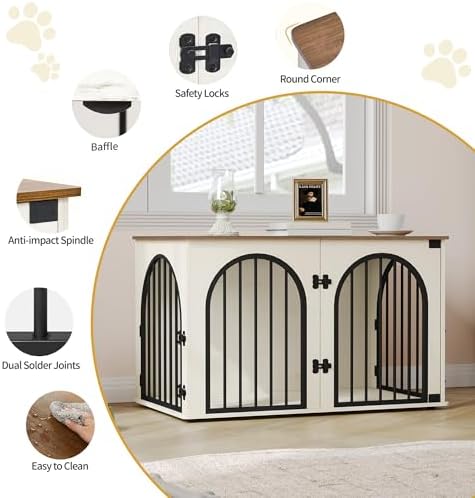 Hzuaneri 39.4'' Dog Crate Furniture, Dog Kennel Indoor - Image 6