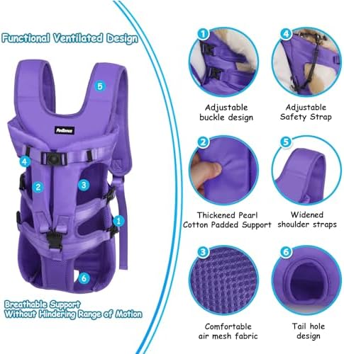 PetBonus Dog Front Carrier Backpacks, Legs Out Easy-fit Puppy Chest Carrier - Image 2