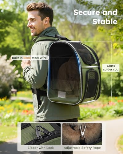 pecute Pet Backpack Expandable, Cat Carrier Backpack - Image 5