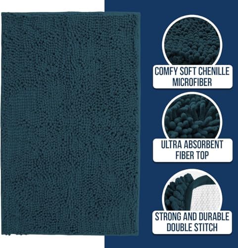 Muddy Mat® | Chenille Bathroom Rugs Quick Dry Microfiber Mats Non Slip Washable - Image 2