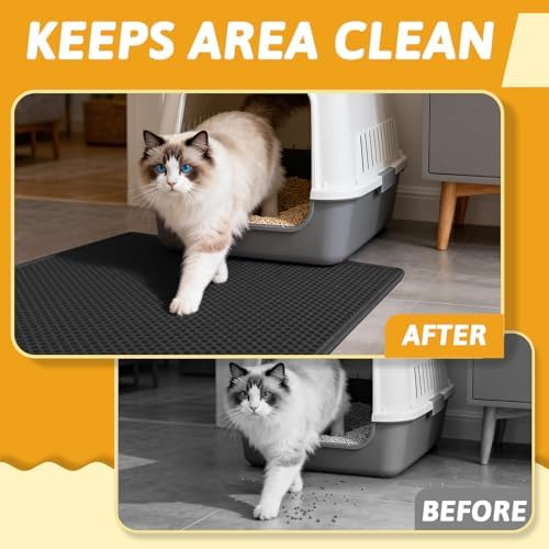 Pieviev Kitty Litter Mat, Double-Layer Waterproof Design - Image 5